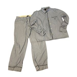 J. Crew End-on-end Light Blue 100% Cotton Light-weight pajama set size L
